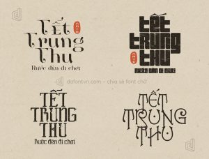 font chữ Việt hoá Tết Trung Thu, font chữ Tết Trung Thu, font Việt hoá Trung Thu, typography Trung Thu
