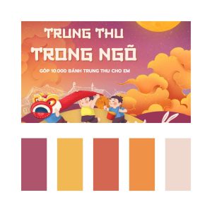 Bộ tone màu Trung thu, Màu sắc Trung thu, Phối màu Trung thu, Poster Trung thu, Thiết kế Trung thu
